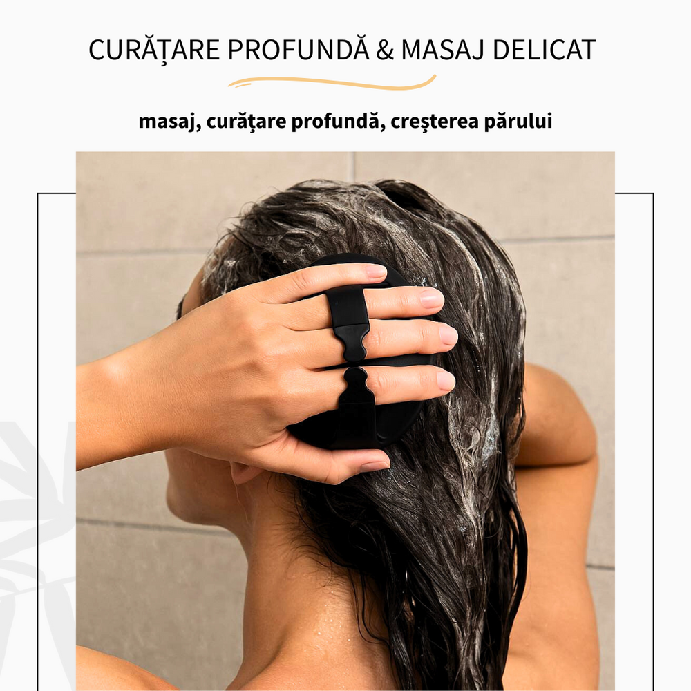 Perie de masaj pentru scalp și păr – Relaxare și stimulare a circulației