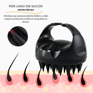 Perie de masaj pentru scalp și păr – Relaxare și stimulare a circulației