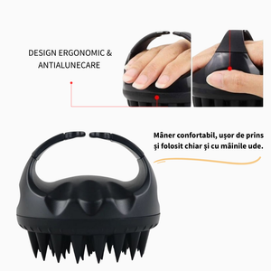 Perie de masaj pentru scalp și păr – Relaxare și stimulare a circulației