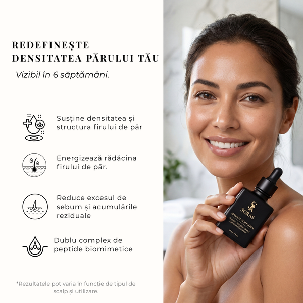 Ser Avansat SORAS pentru Regenerarea Scalpului, Reducerea Căderii și Stimularea Creșterii Părului